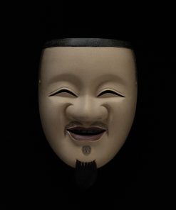 Alternative view of Enmei-Kajō [延命冠者] Noh Mask
